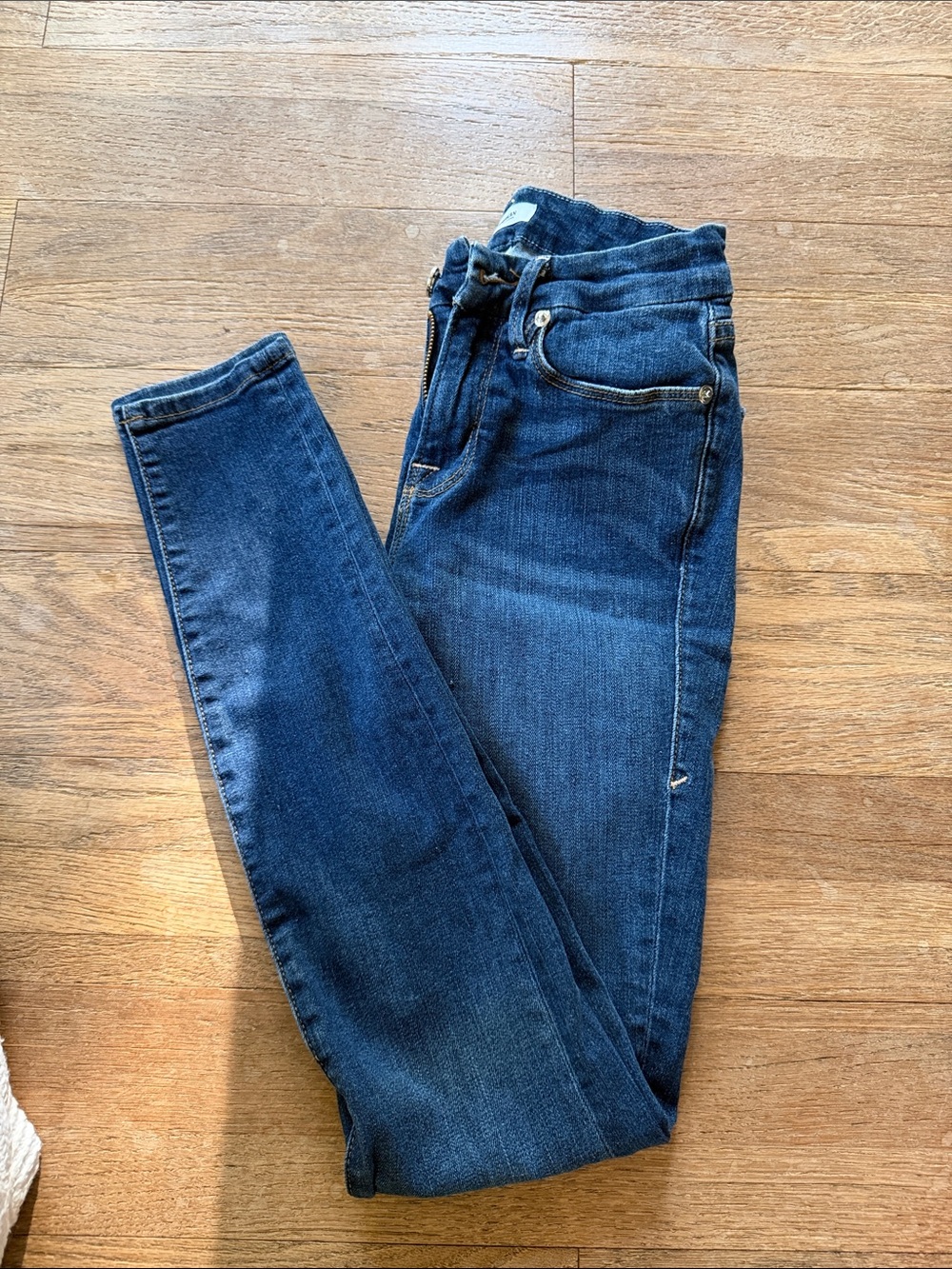 Good American Dark Blue High-Rise Skinny Jeans